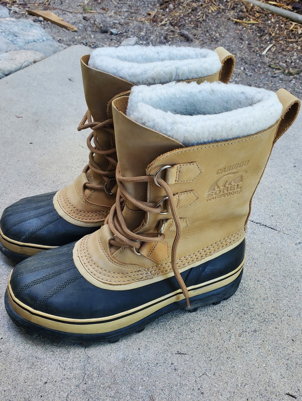 Sorel Caribou Womens 9 Buff Nubuck Leather Waterproof Insulated Snow Boots